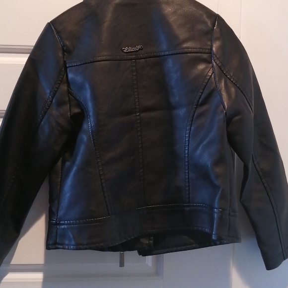Girl's Faux Leather Jacket - Picture 5 of 9
